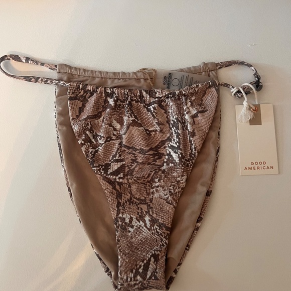 Good American Barely There Snakeskin Swim Bottoms - Picture 3 of 4